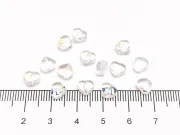 Margele sticla inima 6x6x4mm transparent AB (10buc)