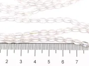 Margele sticla ovale 6x3.5mm transparent AB (sirag)