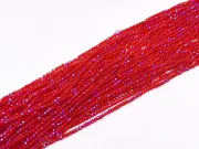 Margele cristal rotund fatetat electroplacat 2mm rosu rubin heliotrop (sirag)