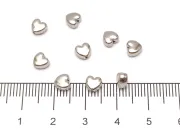 Margele otel inoxidabil 304 inima 5x5x3mm (1buc)