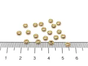 Margele otel inoxidabil 304 disc 4x2mm placat cu aur 18K (1buc)