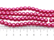 Perle de sticla calitate a 6mm fucsia (sirag)