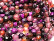 Sirag agate fatetat 4mm fucsia maro
