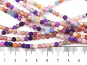 Sirag agate frosted 4mm multicolor
