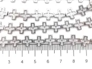 Sirag hematit cruce 6.5x6.5x3mm argintiu