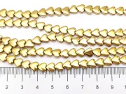 Sirag hematit inima 6x6mm auriu