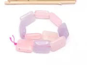 Sirag scurt Jad dreptunghi 18x13mm mix pastel