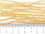 Margele cristal rondel electroplacat 3.5x3mm auriu deschis lustered (sirag)