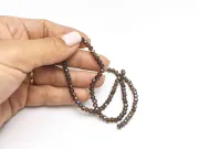 Margele cristal rondel fatetat 4x3mm maro AB (sirag)