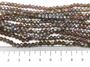 Margele cristal rondel fatetat 4x3mm maro AB (sirag)