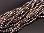 Margele cristal rondel fatetat 4x3mm maro AB (sirag)