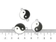 Link argintiu yin yang 24x17mm