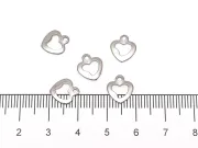 Charm otel inoxidabil 304 inima 10x9mm