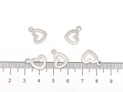 Charm otel inoxidabil 201 inima 14x11mm