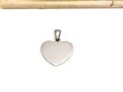 Charm otel inoxidabil 304 inima 20x19x1.5mm