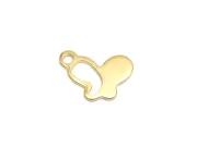 Pandantiv charm fluture otel inoxidabil 304 placat IP auriu 14x10x1mm