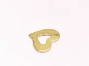 Pandantiv charm inima otel inoxidabil 304 placat IP auriu 15x13x1mm
