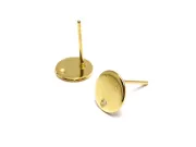 Tortite cercei otel inoxidabil auriu 8mm (2buc)