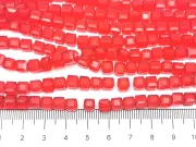 Margele cristal cub fatetat 6mm rosu (sirag)