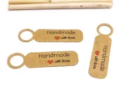 Etichete hartie handmade 49x13x0.5mm natur (50buc)