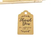 Etichete hartie natur 50x30x0.4mm thank you (50buc)