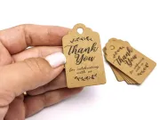Etichete hartie natur 50x30x0.4mm thank you (50buc)