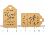 Etichete hartie natur 50x30x0.4mm thank you (50buc)