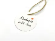 Etichete hartie handmade cu snur 30x0.4mm (100buc)