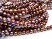Margele sticla 6mm burgundy grape AB (sirag)