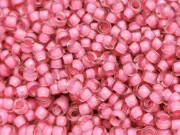 Miyuki Rocailles Rotunde 11/0 Semi Matte Rose Lined Crystal (10g)