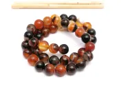 Sirag agate striped sfere 8mm maroniu