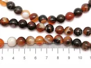 Sirag agate striped sfere 8mm maroniu