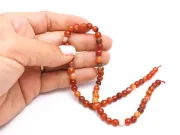 Sirag agate fatetat 6mm caramiziu