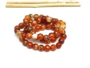 Sirag agate fatetat 6mm caramiziu
