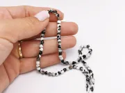 Sirag agate fatetat 4mm negru alb