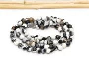 Sirag agate fatetat 4mm negru alb