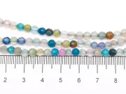 Sirag agate fatetat 4mm mix pastel