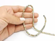 Sirag lava electroplacata rondel 4x3mm iris auriu