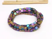 Sirag lava electroplacata cub 4x4mm metalic mix