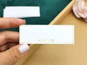 Cartonas suport bijuterii Aur 585 - 8.6x3cm (50buc)