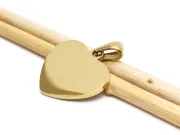Charm otel inoxidabil 304 auriu placat IP inima 20x18x1.5mm