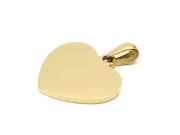 Charm otel inoxidabil 304 auriu placat IP inima 20x18x1.5mm
