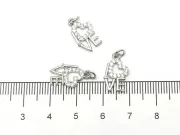 Charm love din cubic zirconia argintiu 15x10mm