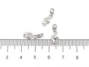 Charm cheia sol din cubic zirconia argintiu 13x5mm
