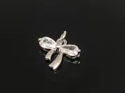 Charm funda din cubic zirconia argintiu 12x10mm