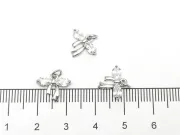 Charm funda din cubic zirconia argintiu 12x10mm