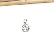 Charm copacul vietii din cubic zirconia argintiu 10x8mm