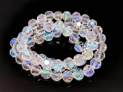 Margele cristal rotund 8mm transparent heliotrop (sirag)