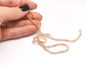 Sirag Cubic Zirconia sfere fatetate 3mm bej sampanie