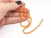 Sirag Cubic Zirconia sfere fatetate 3mm portocaliu
